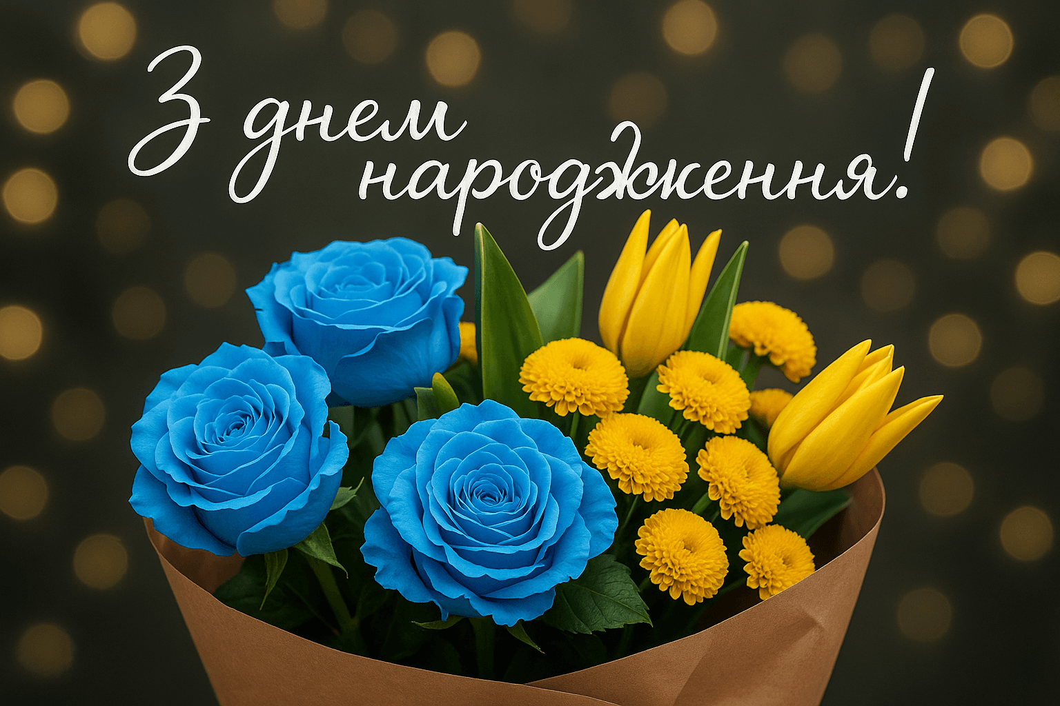 патріотичний букет із днем народження