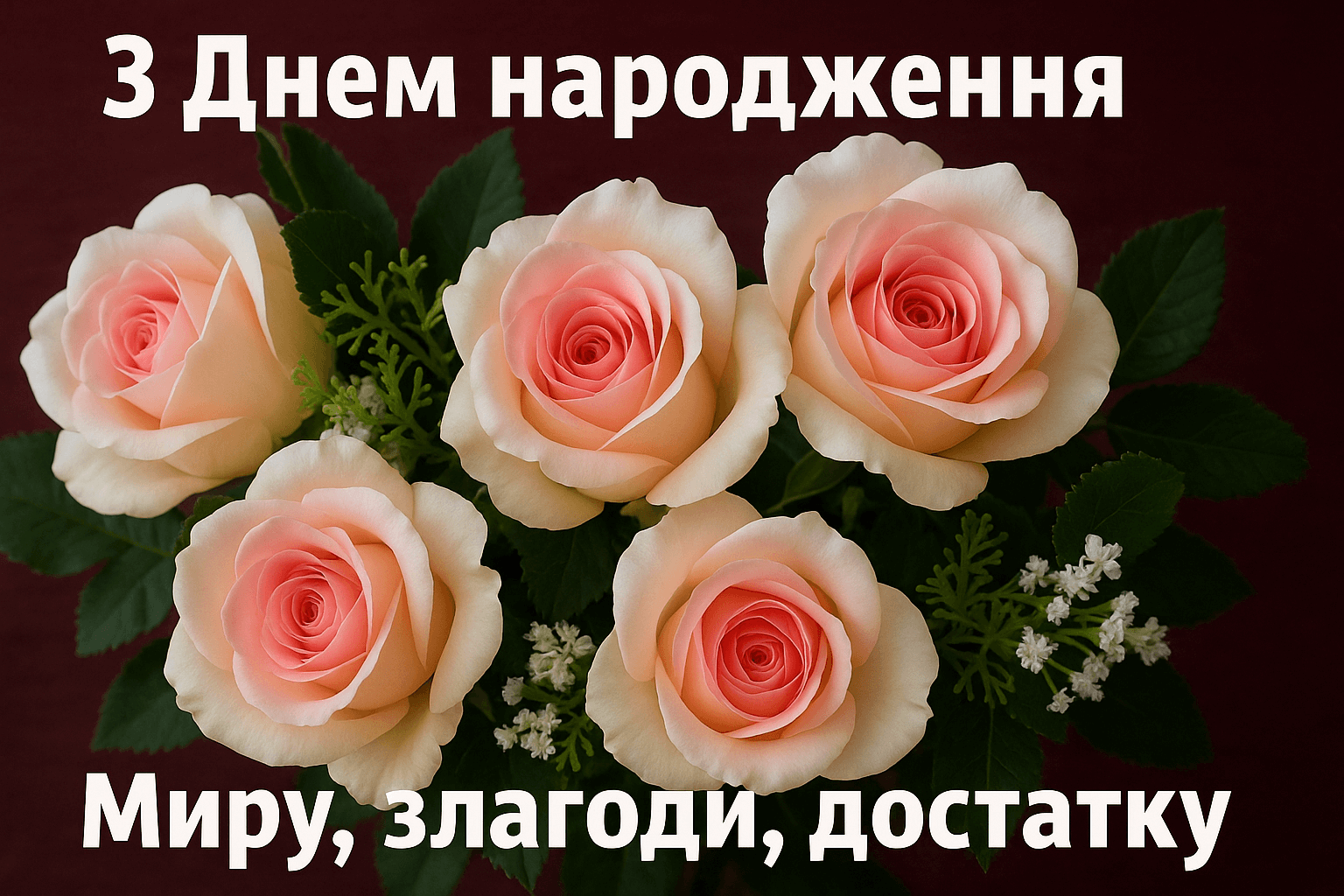 троянди з днем народження