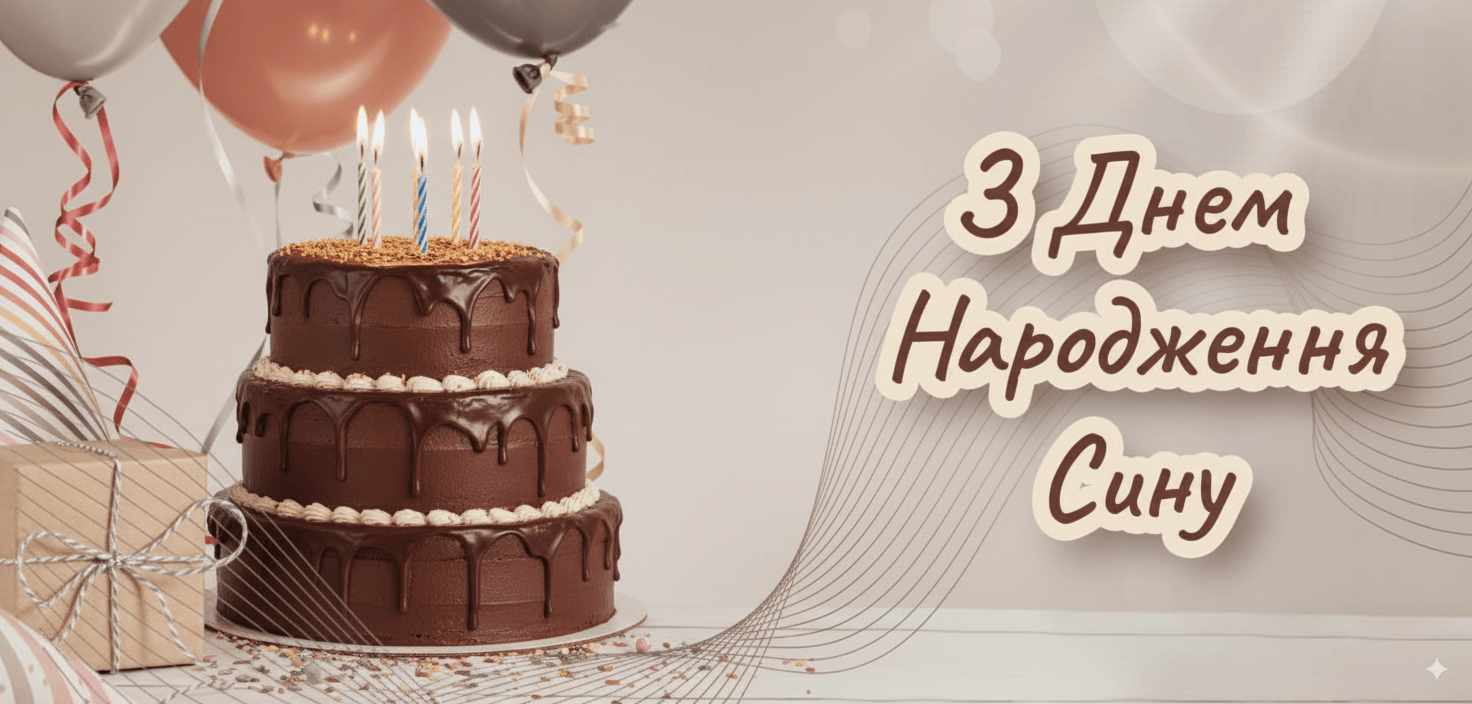 Привітання з днем народження дорослого сина
