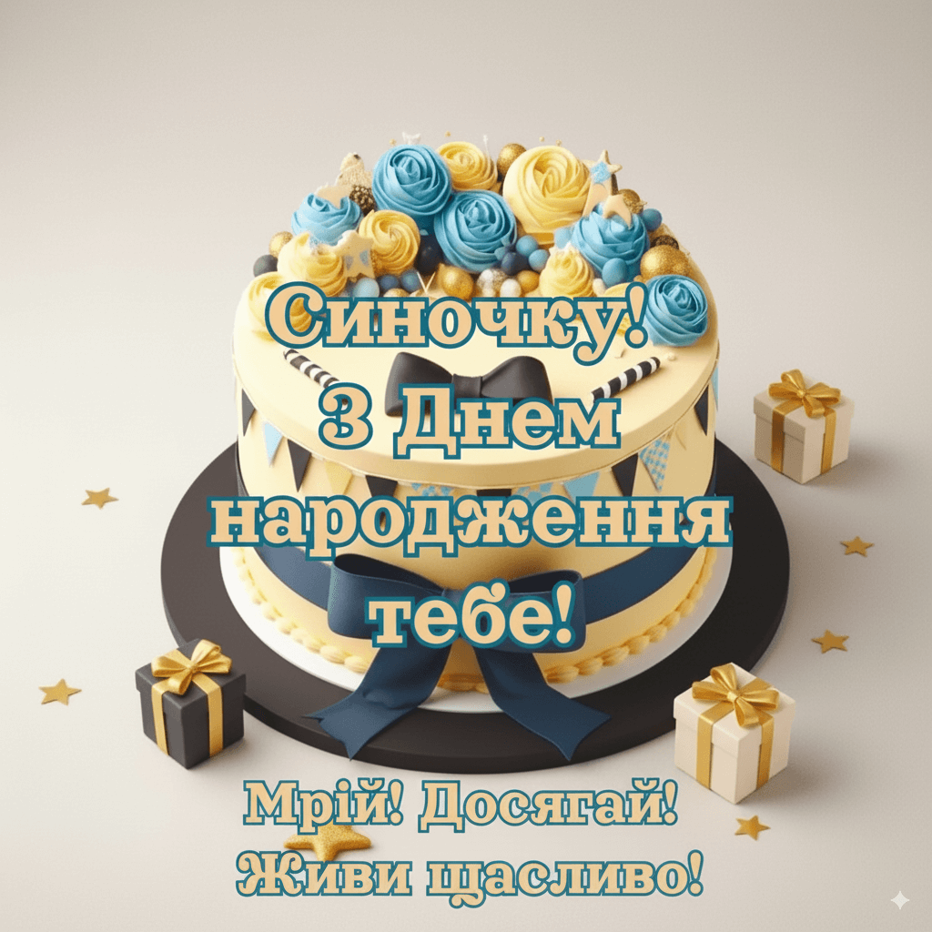 Синочку, вітаю тебе з Днем народження!