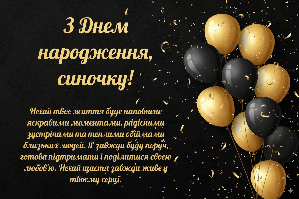 з днем народження сину